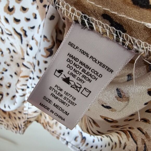 EUC SHINESTAR ANIMAL PRINT DOUBLE V NECK TANK TOP SIZE M - Picture 9 of 12